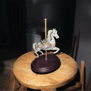 Franklin Mint Porcelain Carousel Horse Statue "Carousel Magic" 1987 Lynn Lupetti